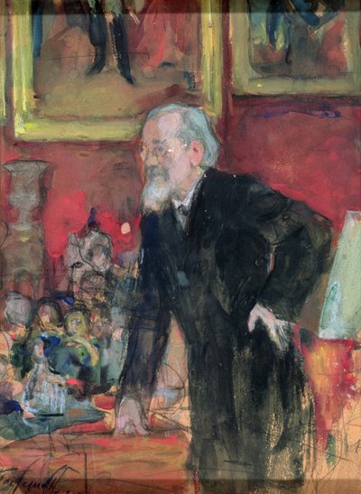 Porträt von V.O. Klyuchevsky (1841-1911), 1908 von Leonid Osipovic Pasternak